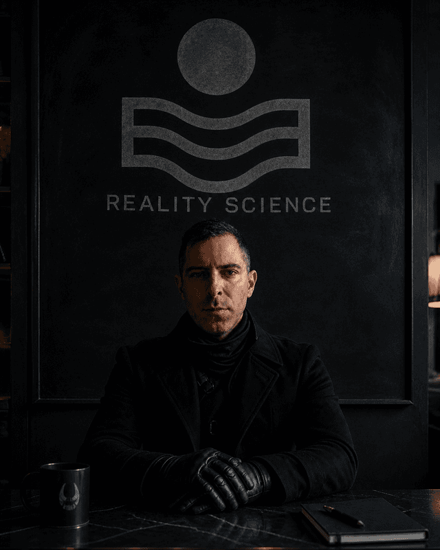 Dr. David Benson at the Reality Science podium